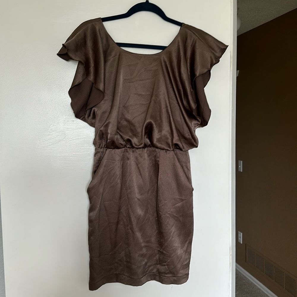 Brown mini dress